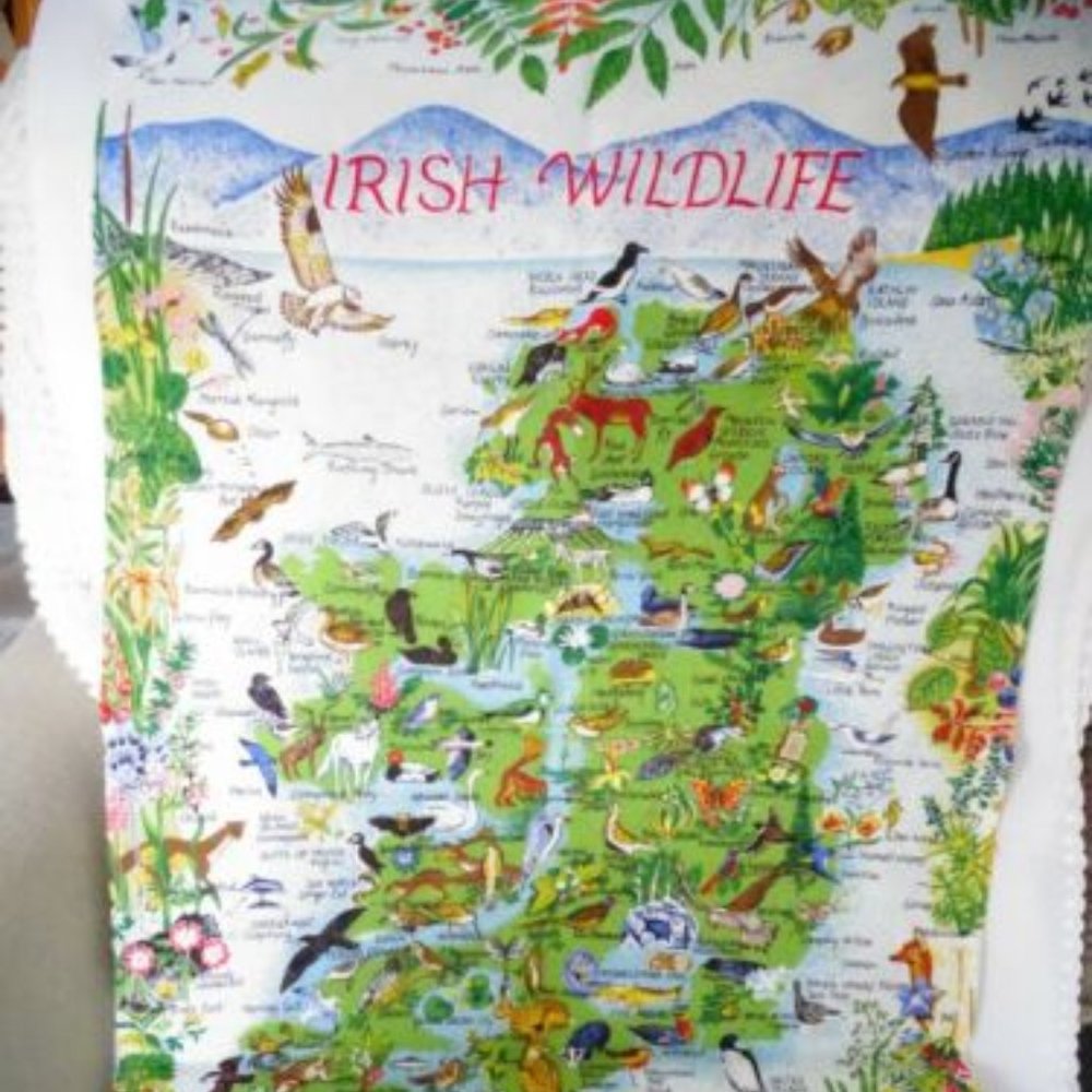 Irish Wildlife Linen Tea Towel By Fingal